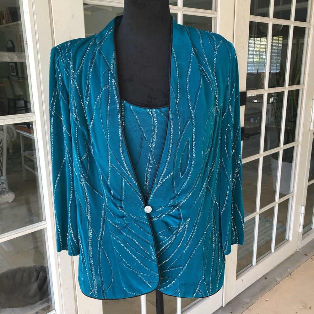 Evening wear 2 piece top and jacket